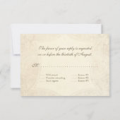 Modern Lace Tea Sined Hydrangea n Rozen RSVP Kaartje (Achterkant)