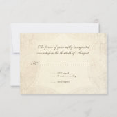 Modern Lace Tea Sined Hydrangea n Rozen RSVP Kaartje (Achterkant)