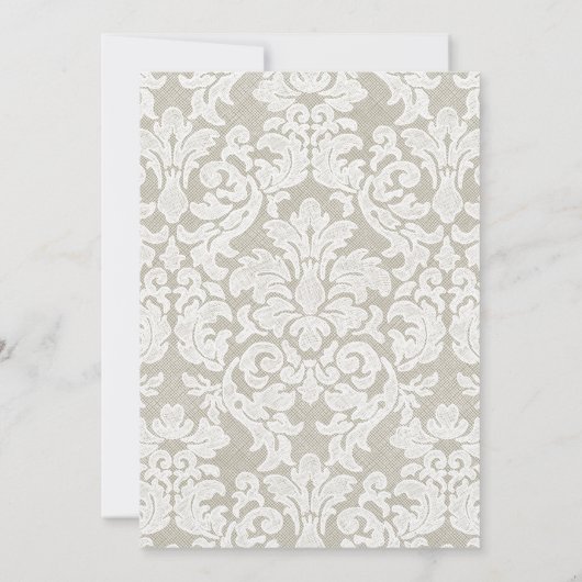 Modern Lace Vrijgezellenfeest of Engagement Party Kaart (Achterkant)