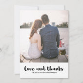 Modern Lace Wedding Love and Bedankt Foto (Voorkant)