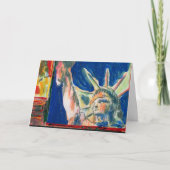Modern Lady Liberty Waterverf Colorful briefkaart (Voorkant)