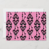 Modern Ladybug Bug Geometrical Birthday Roze Kaart (Achterkant)