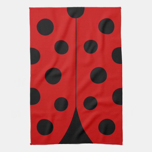 Modern Ladybug Kitchen Towel Theedoek (Verticaal)