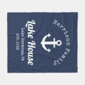 Modern Lake House Familienaam Fleece Blanket (Voorkant (Horizontaal))