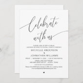 Modern Lakeside Casual Wedding Rehearsal Dinner Kaart (Voorkant / Achterkant)