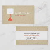 Modern Lamp Home Staging Visitekaartje - linnen (Voorkant / Achterkant)