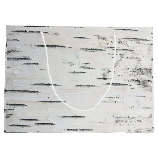Modern land bos rustieke berkenboom schors groot cadeauzakje (Achterkant)