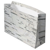 Modern land bos rustieke berkenboom schors groot cadeauzakje (Achterkant Gekanteld)