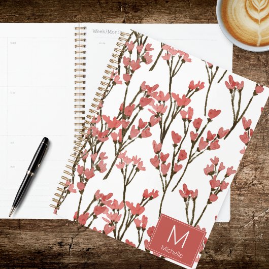 Modern Landelijk Bloemmotief  Planner