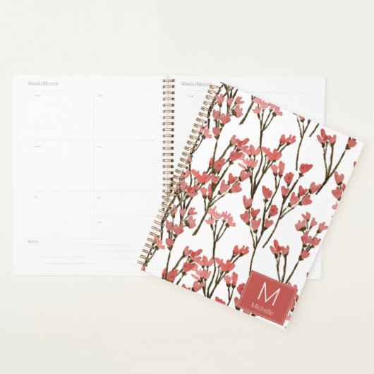 Modern Landelijk Bloemmotief  Planner (Display)