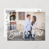 Modern Landscape Afbeelding Save the Date Briefkaa Briefkaart (Voorkant / Achterkant)