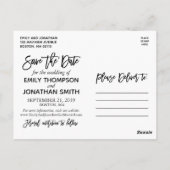 Modern Landscape Afbeelding Save the Date Briefkaa Briefkaart (Achterkant)