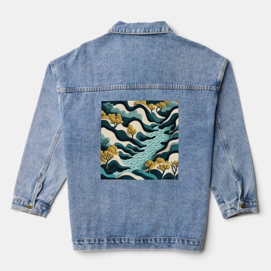 Modern Landscape Denim Jacket (Achterkant)