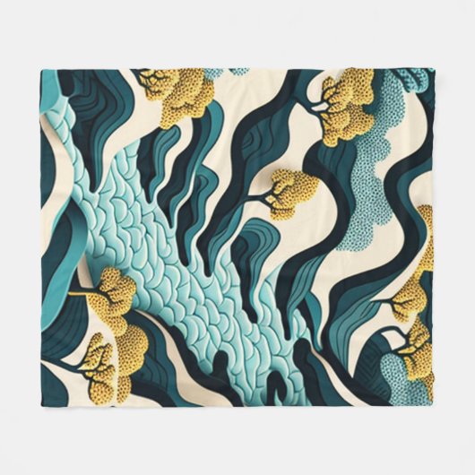 Modern Landscape Fleece Deken (Voorkant (Horizontaal))