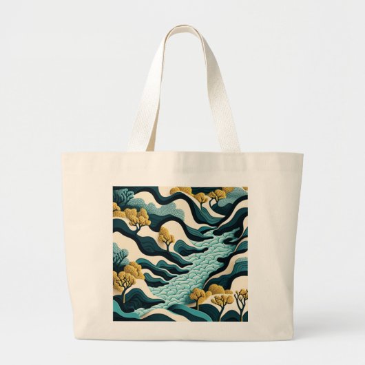 Modern Landscape Grote Tote Bag (Voorkant)