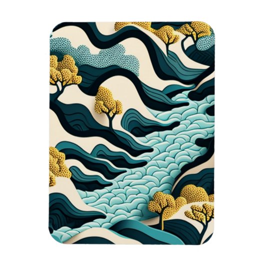 Modern Landscape Magneet (Verticaal)