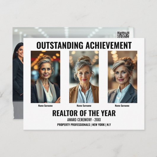 Modern Landscape Photo Briefkaart Bewerkbare Sjabl (Voorkant / Achterkant)