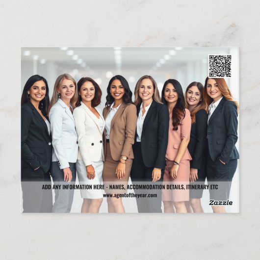 Modern Landscape Photo Briefkaart Bewerkbare Sjabl (Achterkant)