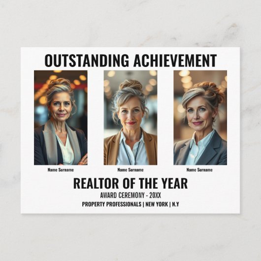 Modern Landscape Photo Briefkaart Bewerkbare Sjabl (Voorkant)