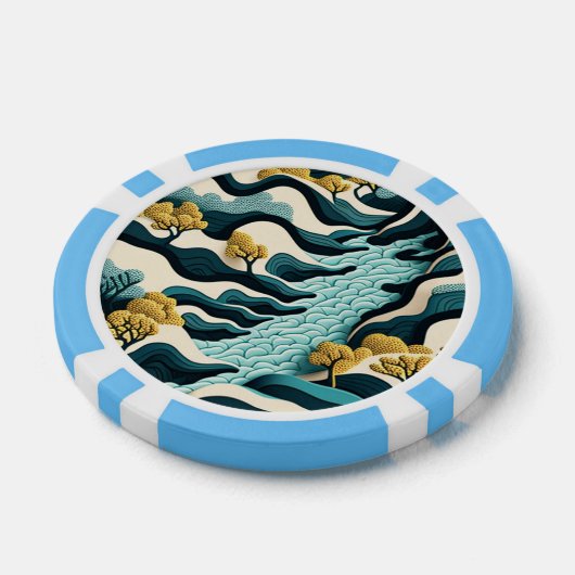 Modern Landscape Poker Chips (Enkel)