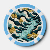 Modern Landscape Poker Chips (Achterkant)