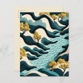 Modern Landscape Uitnodiging Briefkaart (Voorkant / Achterkant)