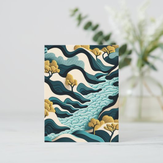 Modern Landscape Uitnodiging Briefkaart (Staand voorkant)