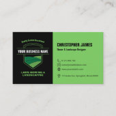 Modern Landscaping Lawn Mowing Black & Green Visitekaartje (Voorkant)