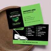 Modern Landscaping Lawn Mowing Black & Green Visitekaartje