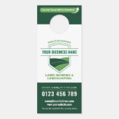 Modern Landscaping Lawn Mowing Marketing Deurhanger (Voorkant)