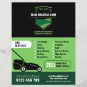 Modern Landscaping Lawn Mowing Marketing Flyer (Voorkant)