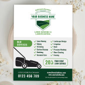 Modern Landscaping Lawn Mowing Marketing Flyer