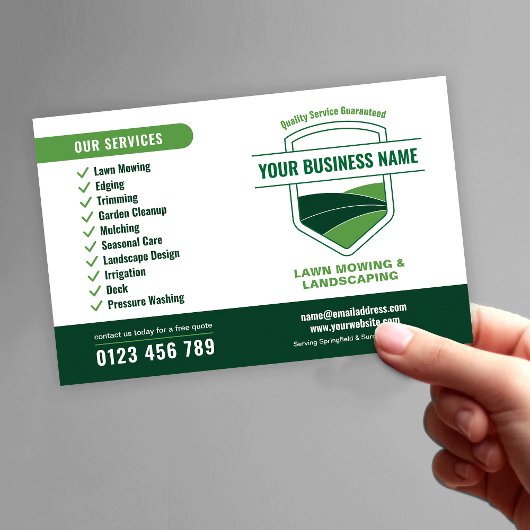 Modern Landscaping Lawn Mowing Marketing Flyer