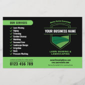 Modern Landscaping Lawn Mowing Marketing Flyer (Voorkant)