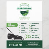 Modern Landscaping Lawn Mowing Marketing Flyer (Voorkant)