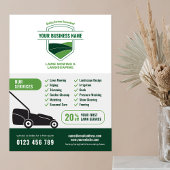 Modern Landscaping Lawn Mowing Marketing Poster