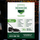 Modern Landscaping Lawn Mowing Marketing Poster