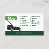 Modern Landscaping Lawn Mowing White & Green Visitekaartje (Achterkant)