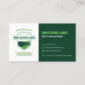 Modern Landscaping Lawn Mowing White & Green Visitekaartje (Voorkant)