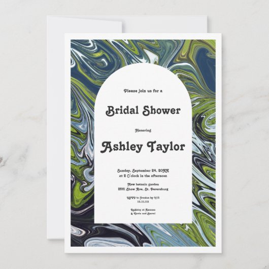 Modern landschap Abstract artistiek Vrijgezellenfe Kaart (Voorkant)