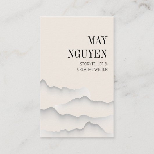 Modern Landschap Minimalistisch Visitekaartje (Voorkant)