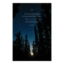 Modern Landschap Sterrenhemel Inspirerend Quote Perfect Poster