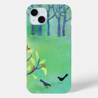 Modern Landschap Vogel en Bomen