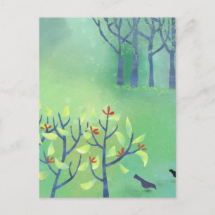 Modern landschapsgroen briefkaart