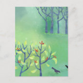 Modern landschapsgroen briefkaart (Voorkant)