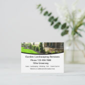 Modern landschapsontwerp en landschapsonderhoud visitekaartje (Staand voorkant)