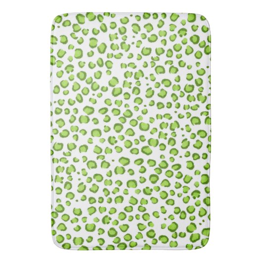 Modern laopard Animal Print Pattern Groen Badmat (Voorkant Verticaal)