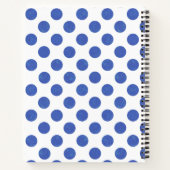 Modern Large Blue Polka Dot Notitieboek (Achterkant)