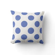 Modern Large Blue Polka Dot Sierkussen