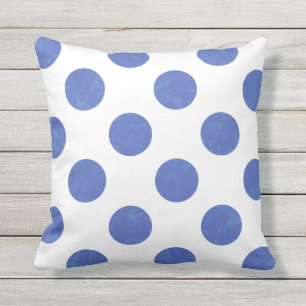 Modern Large Blue Polka Dot Sierkussen